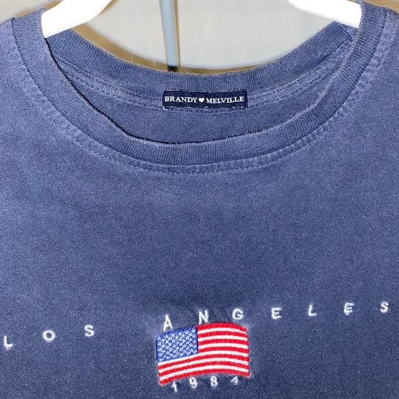Vintage Brandy Melville Flag Tee - Picture 2 of 6